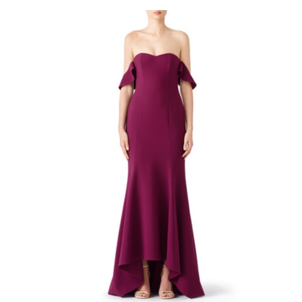 NWT LIKELY Purple Sunset High Low Gown - 6